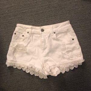 LF/ CARMAR white denim shorts